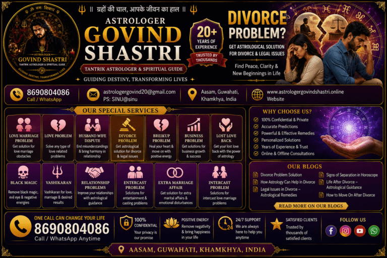 Business growth astrology advertisement template with premium spiritual and financial success theme