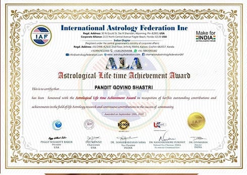 Accreditation Certificate Side view Left